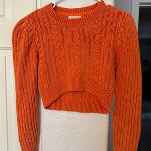 Urban Outfitters Vibrant Orange Knit Sweater